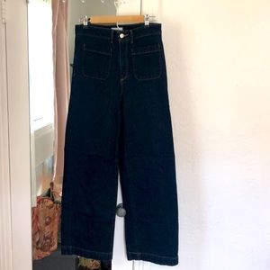 Loft Wide Leg 28 Tall Dark Wash Jeans